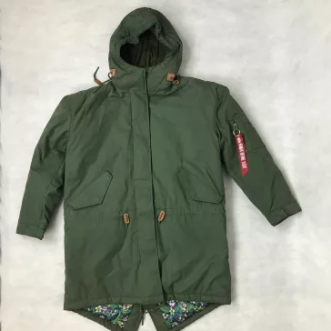 Hooded Fishtail Woman - dark olive