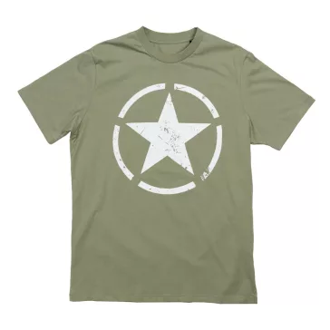 Star T - olive/white