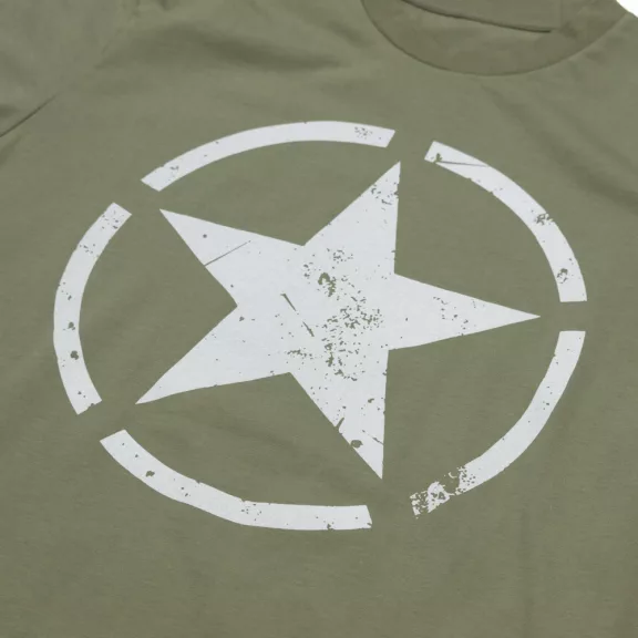 Star T - olive/white