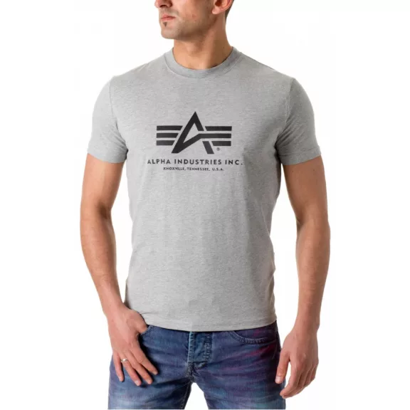 Basic T - greyheather/white