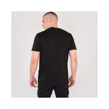 Basic T Foil Print - black/gold