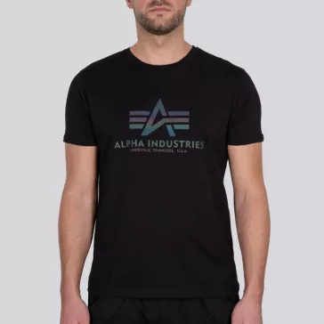 Basic T Rainbow Reflective - black