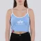 Basic ML Cropped Tank Top Woman - light blue