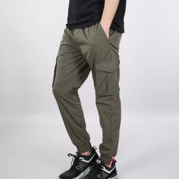 Nylon Cargo Jogger - dark olive