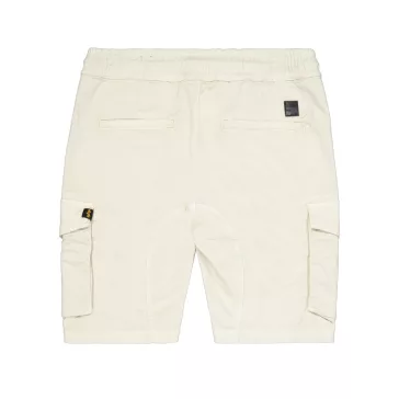 Cotton Twill Jogger Short - stone
