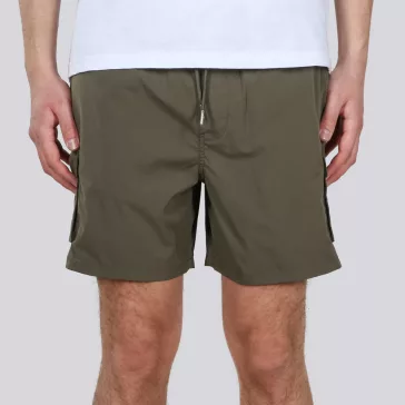 Nylon Cargo Jogger Short - olive