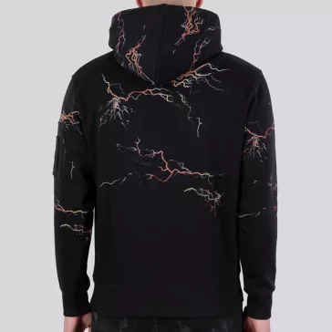 Lightning AOP Hoody - black/orange