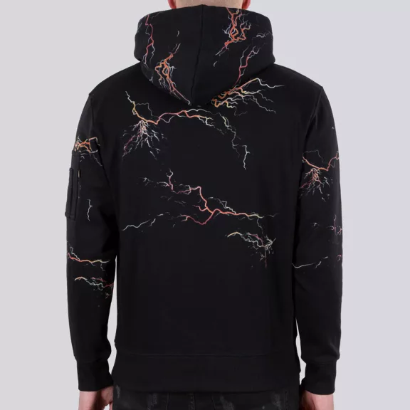 Lightning AOP Hoody - black/orange