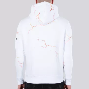 Lightning AOP Hoody - white/orange