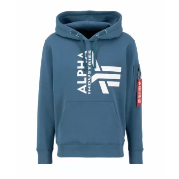 Half Logo Foam Hoody - vintage marine