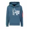 Half Logo Foam Hoody - vintage marine