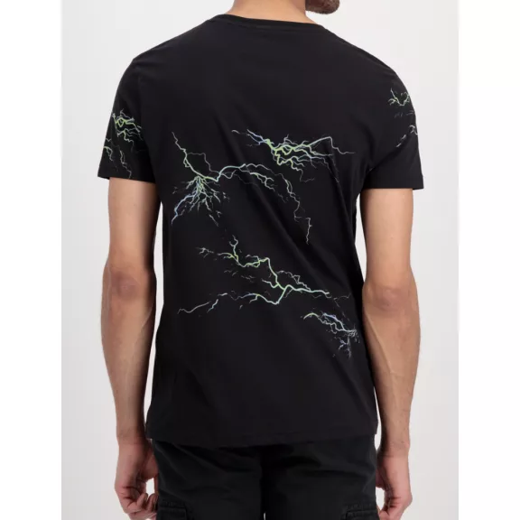 Lightning AOP T - black/poisongreen