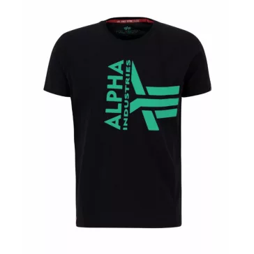 Half Logo Foam T - black/green