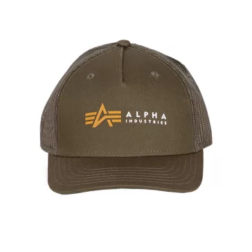 Alpha Label Trucker Cap - dark olive