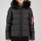 Hooded Puffer Alpha Woman - black