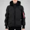 Hooded Logo Puffer Woman - black
