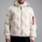 Hooded Logo Puffer - jet stream white