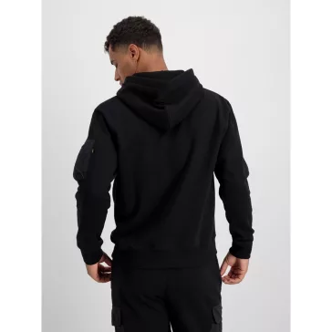 Nylon Pocket Hoody - black