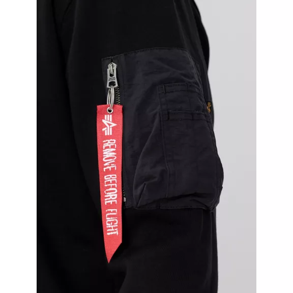 Nylon Pocket Hoody - black