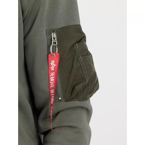 Nylon Pocket Hoody - dark olive