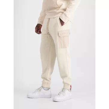 Sweat Nylon Cargo Jogger - jet stream white