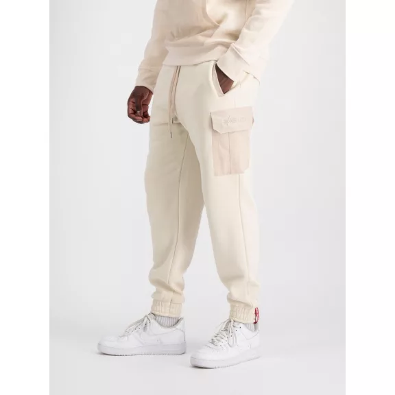 Sweat Nylon Cargo Jogger - jet stream white