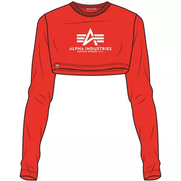 Basic Cropped LS - atomic red