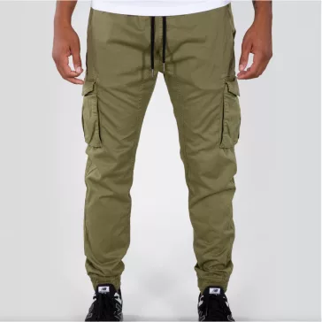 Cotton Twill Jogger - olive