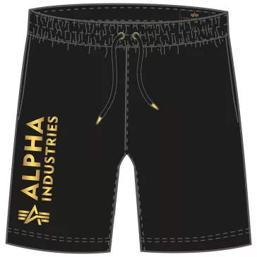 Basic Short AI Foil Print - black/yellow gold