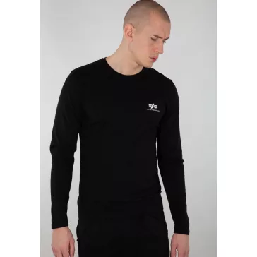 Sleeve Print Heavy LS - black