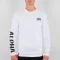 Sleeve Print Heavy LS - white