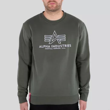 Basic Sweater Embroidery - dark olive