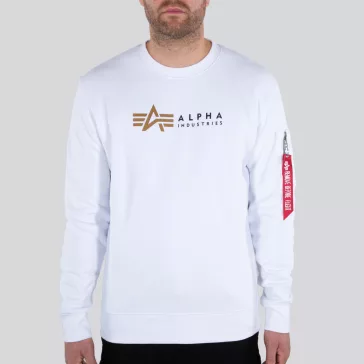 Alpha Label Sweater - white