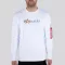 Alpha Label Sweater - white