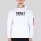 Alpha Block-Logo Hoody - white