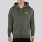Basic Zip Hoody SL - dark olive