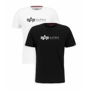 Alpha Label T 2 Pak - black/white