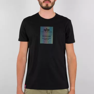 Rainbow Reflective Label T - black