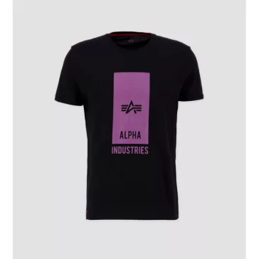 Block Logo T - black/dark magenta
