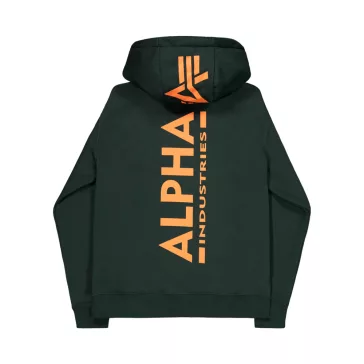 Back Print Zip Hoodie - dark petrol