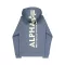 Back Print Zip Hoody - denim blue