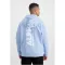 Back Print Zip Hoody - light blue
