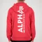 Back Print Zip Hoody - mars red