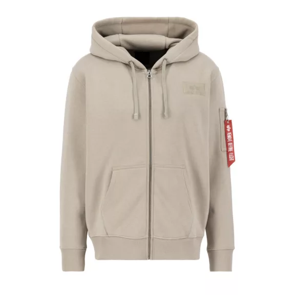 Back Print Zip Hoody - vintage sand
