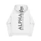 Back Print Zip Hoody - pastel grey melange