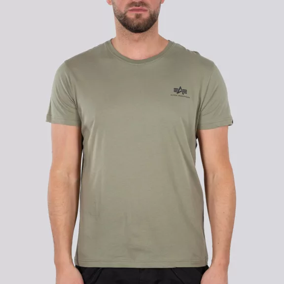 Backprint T - olive/black