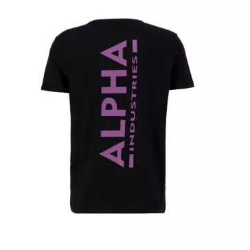 Backprint T - black/dark magenta