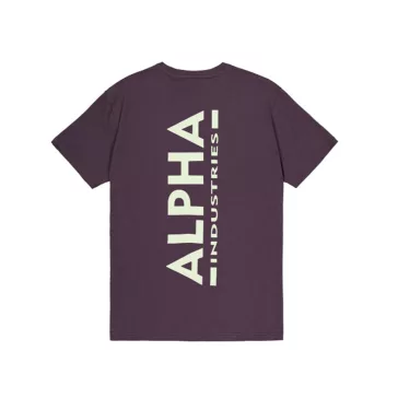 Backprint T - plum