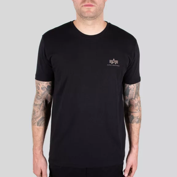 Backprint T Camo Print - black/woodland