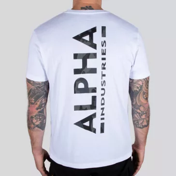 Backprint T Camo Print - white/black camo